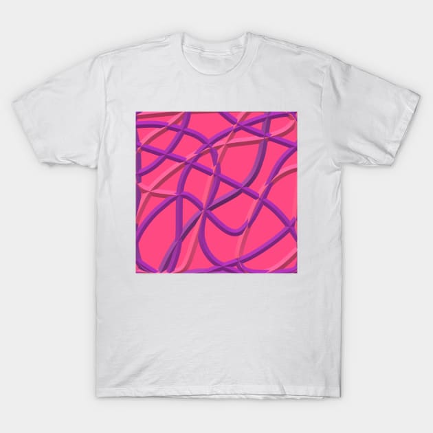 Pink and Purple Twists T-Shirt by Art By LM Designs 